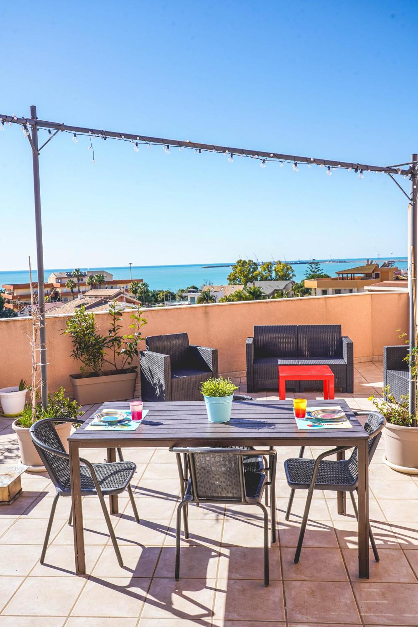 Appartamento Attico Terrazza Cielomare Seaview Pozzallo Esterno foto