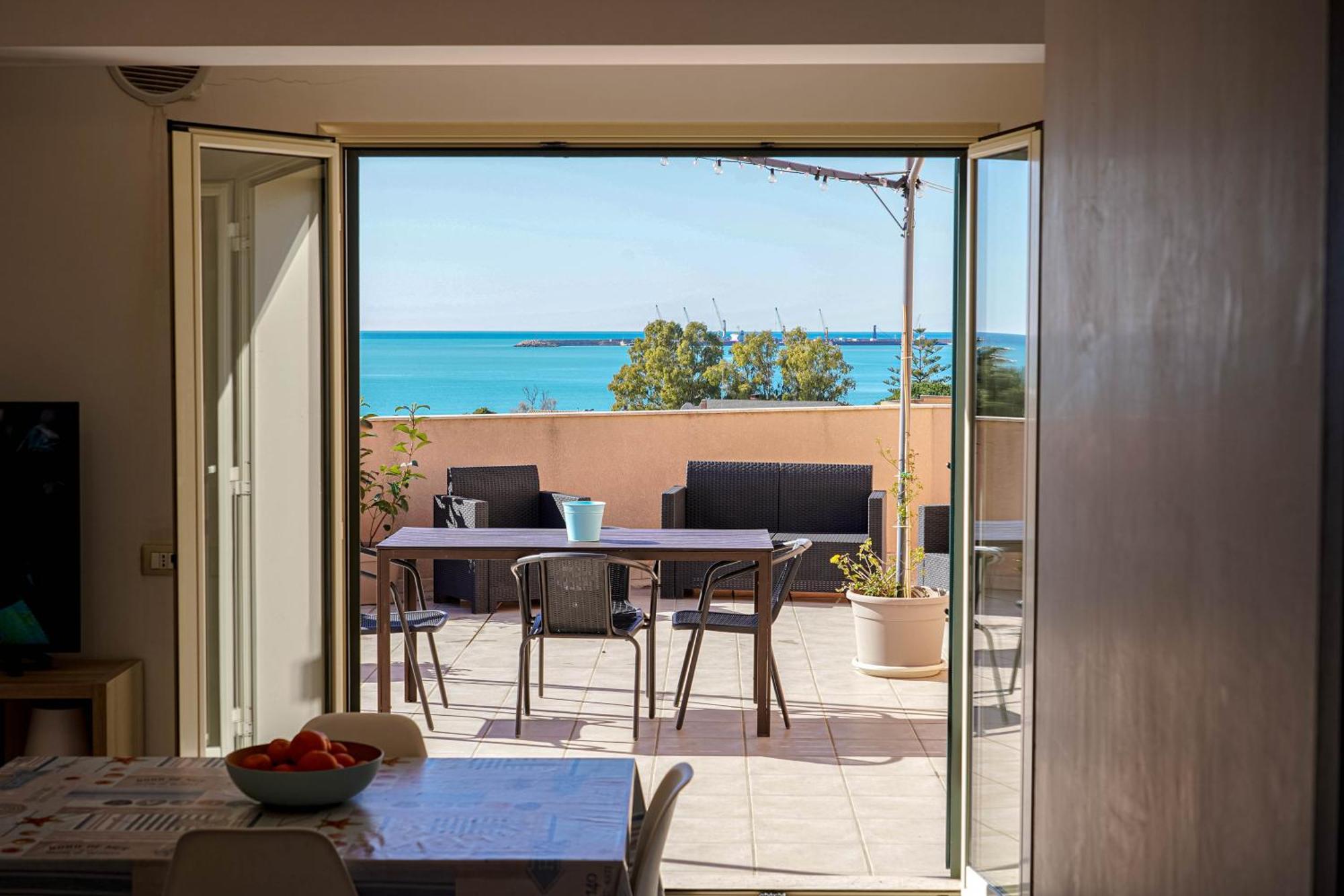 Appartamento Attico Terrazza Cielomare Seaview Pozzallo Esterno foto