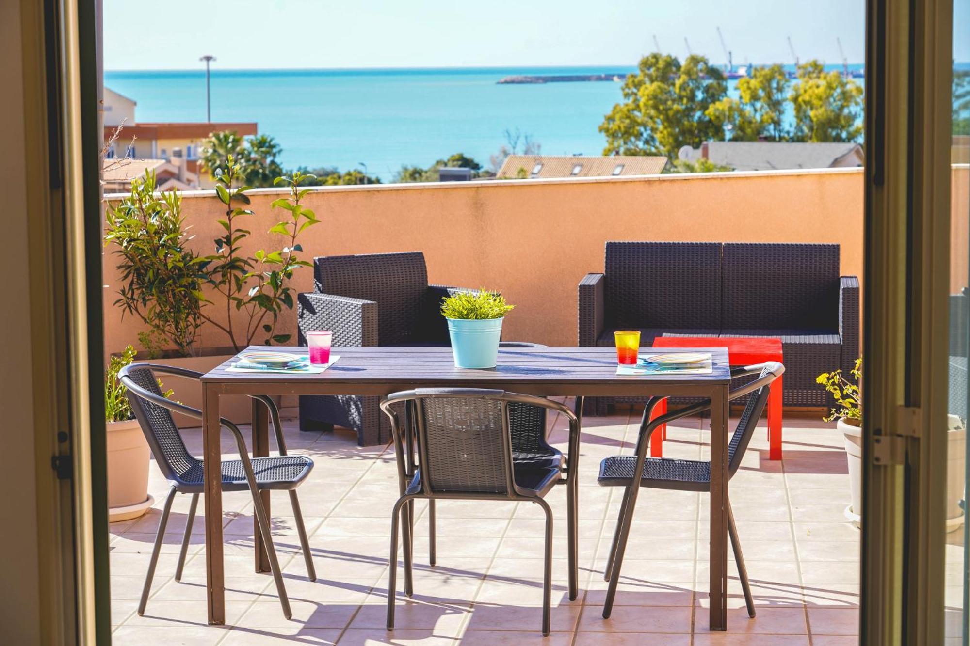 Appartamento Attico Terrazza Cielomare Seaview Pozzallo Esterno foto